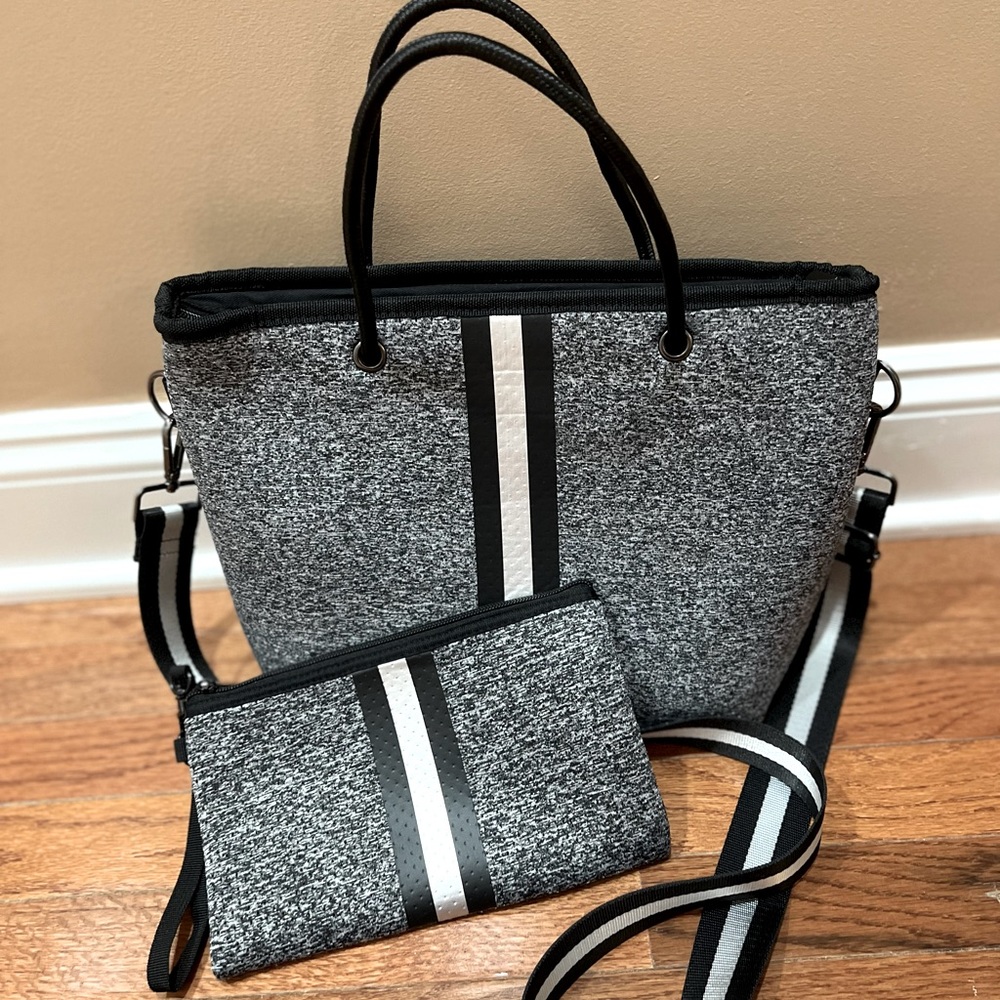 NWOT Haute Shore| Ryan Sanara| Black Neoprene Mini Tote